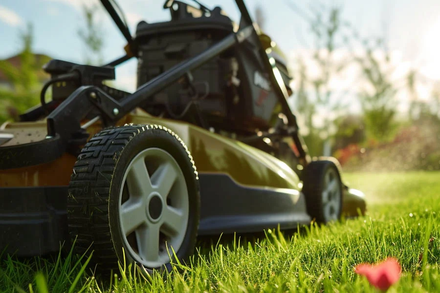 self propelled electric lawnmower