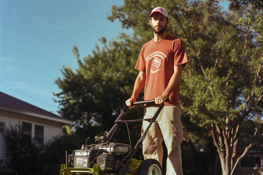 compact electric lawn mower