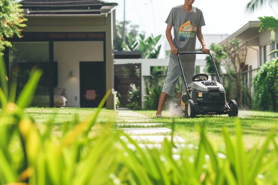 electric mulch lawn mower